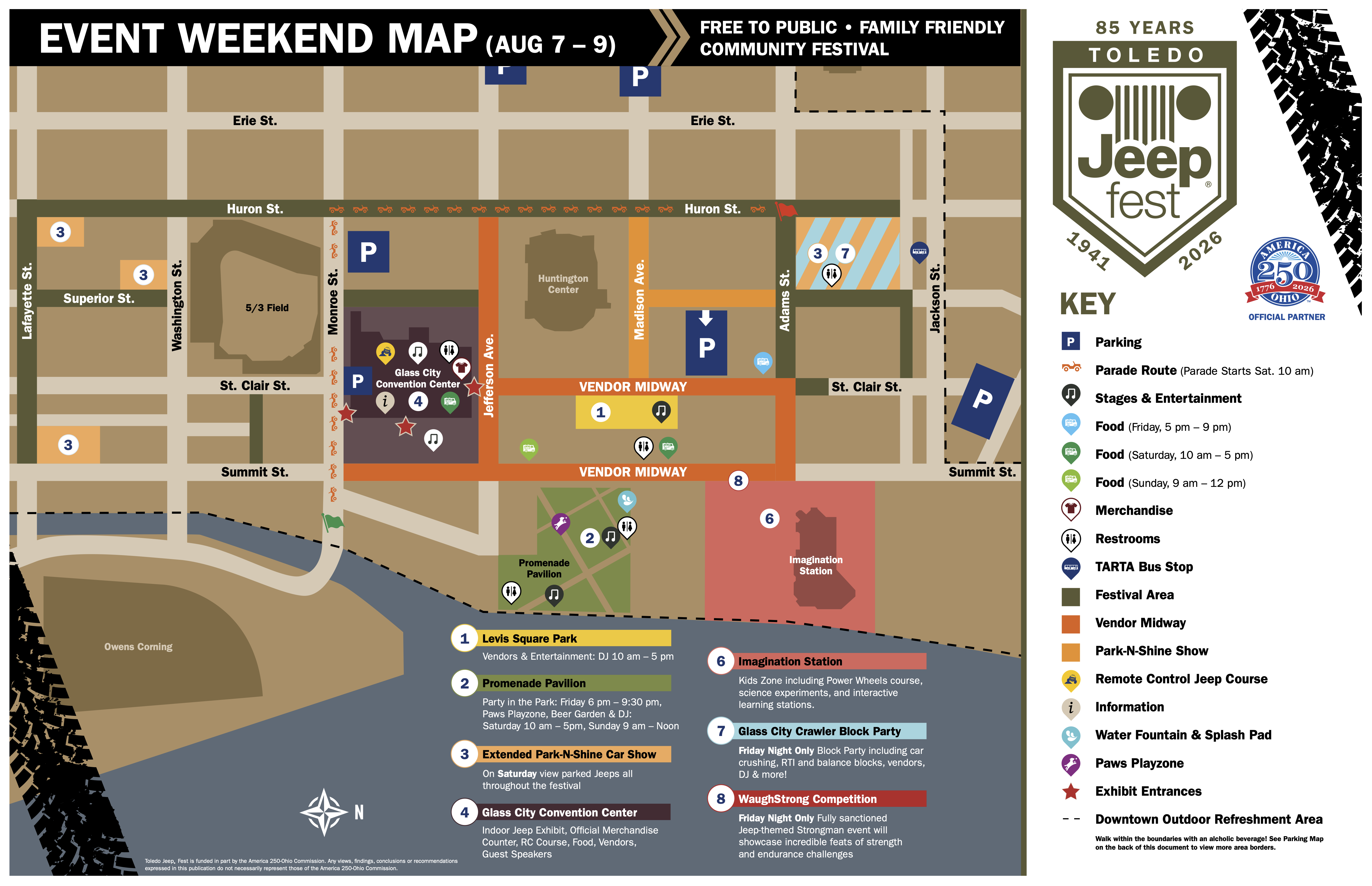 2026 Toledo Jeep Fest Express Events Map